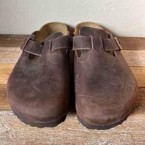 Birkenstock oiled leather Boston clogs
